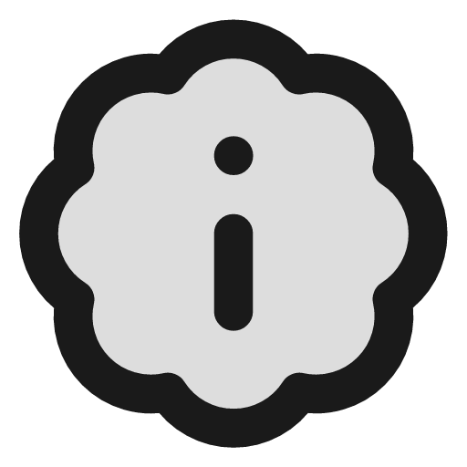 Badge info duotone icon, two-tone style, from Lucide Extended