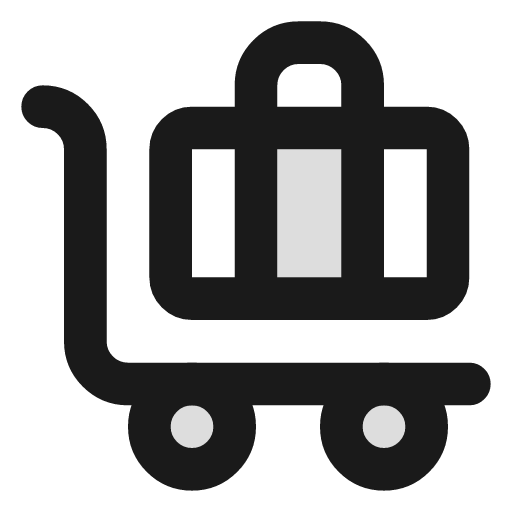 Baggage claim duotone icon, two-tone style, from Lucide Extended
