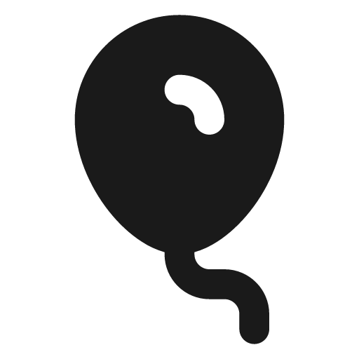 Balloon filled icon, filled style, from Lucide Extended