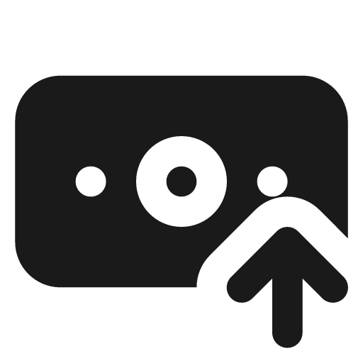 Banknote arrow up filled icon, filled style, from Lucide Extended