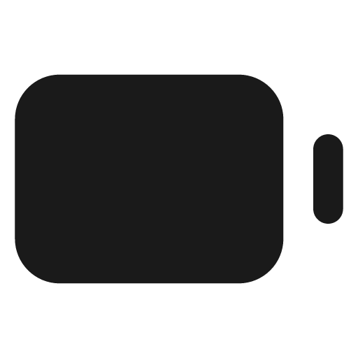 Battery filled icon, filled style, from Lucide Extended