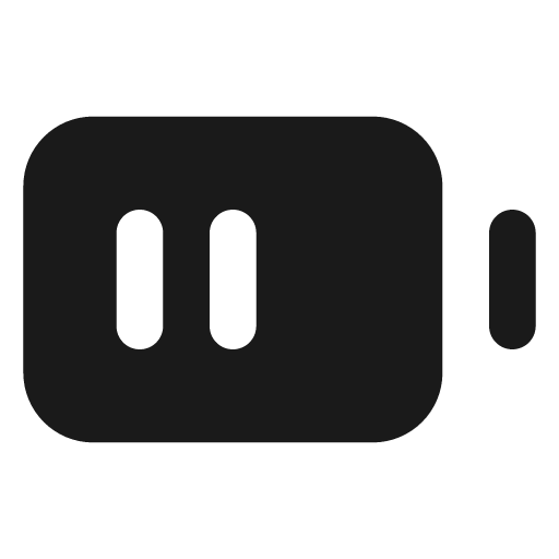 Battery medium filled icon, filled style, from Lucide Extended