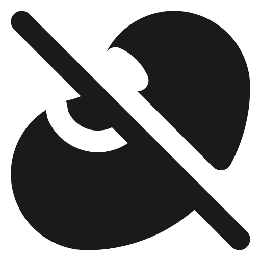 Bean off filled icon, filled style, from Lucide Extended