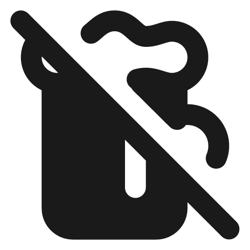 Beer off filled icon, filled style, from Lucide Extended