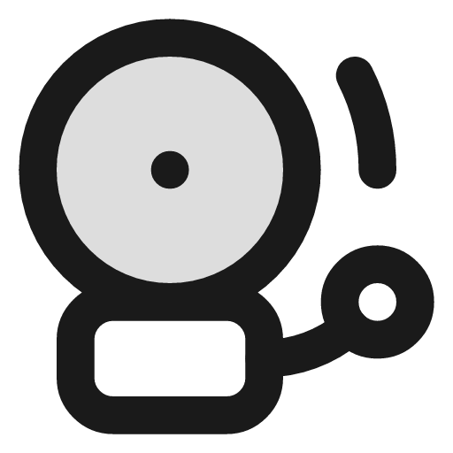 Bell electric duotone icon, two-tone style, from Lucide Extended