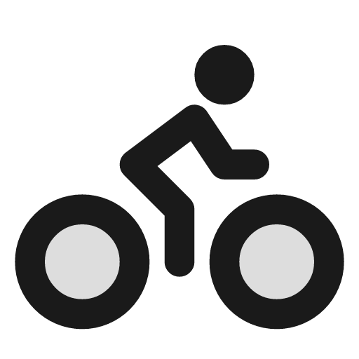 Bike duotone icon, two-tone style, from Lucide Extended