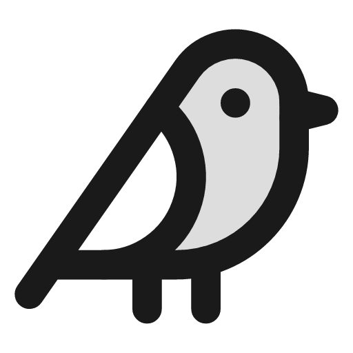 Bird duotone icon, two-tone style, from Lucide Extended