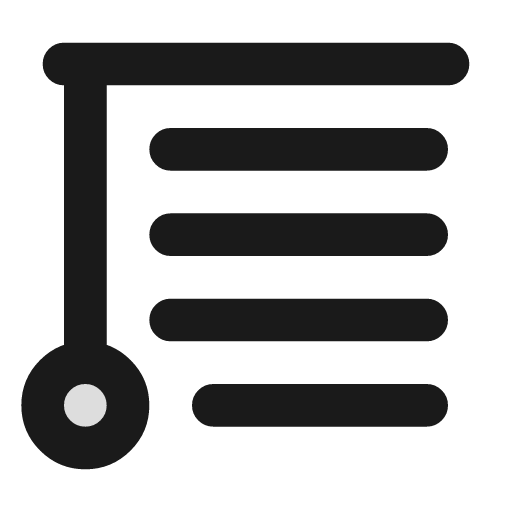 Blinds duotone icon, two-tone style, from Lucide Extended