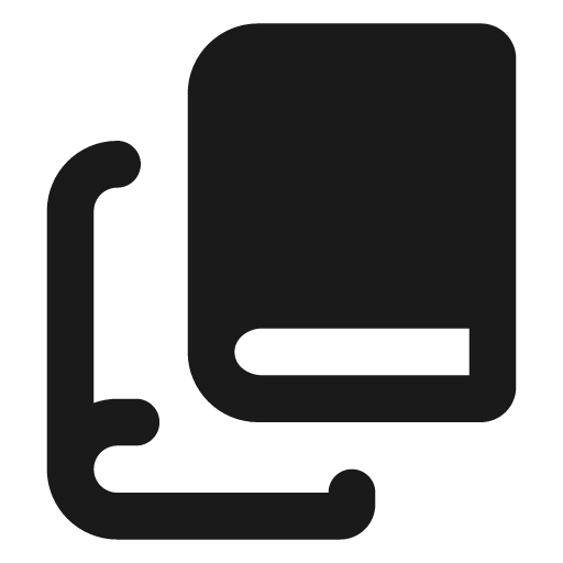 Book copy filled icon, filled style, from Lucide Extended