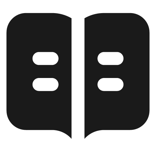 Book open text filled icon, filled style, from Lucide Extended