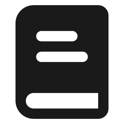 Book text filled icon, filled style, from Lucide Extended