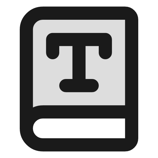 Book type duotone icon, two-tone style, from Lucide Extended