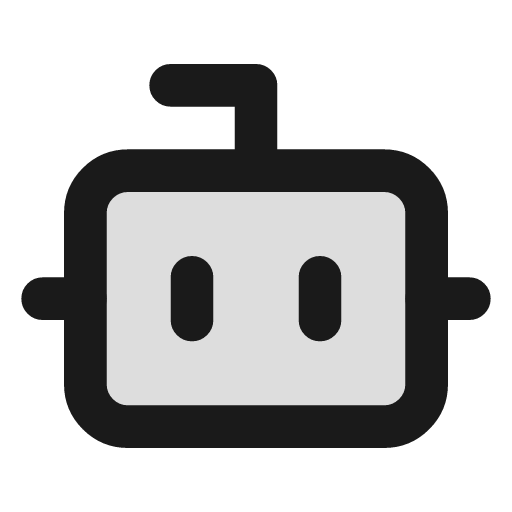 Bot duotone icon, two-tone style, from Lucide Extended