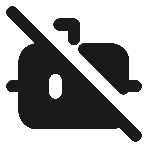 Bot off filled icon, filled style, from Lucide Extended