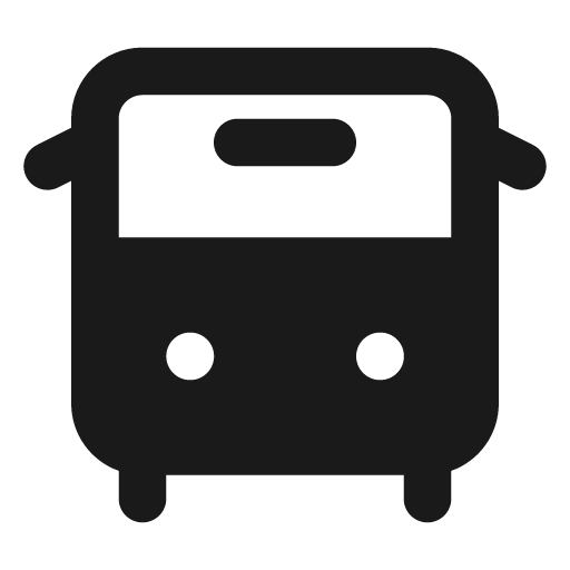 Bus front filled icon, filled style, from Lucide Extended