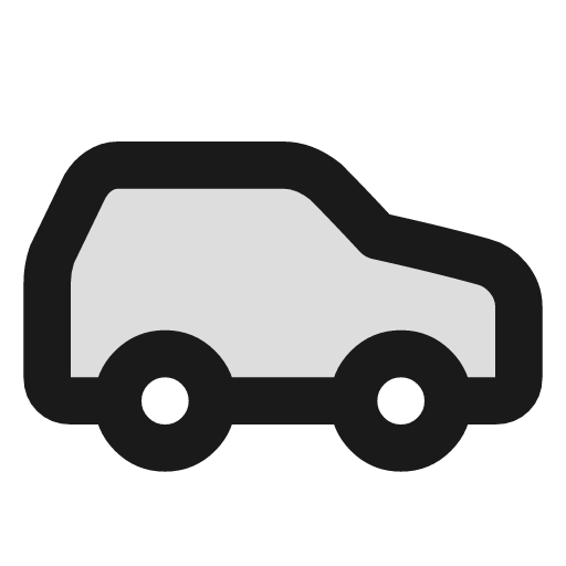 Car duotone icon, two-tone style, from Lucide Extended