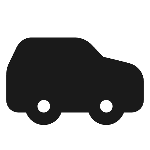 Car filled icon, filled style, from Lucide Extended