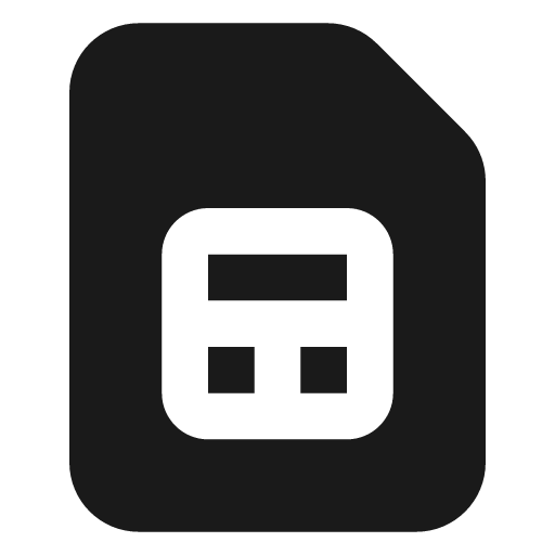 Card sim filled icon, filled style, from Lucide Extended
