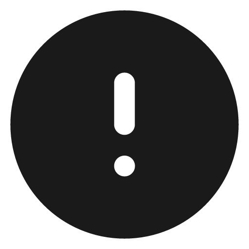 Circle alert filled icon, filled style, from Lucide Extended