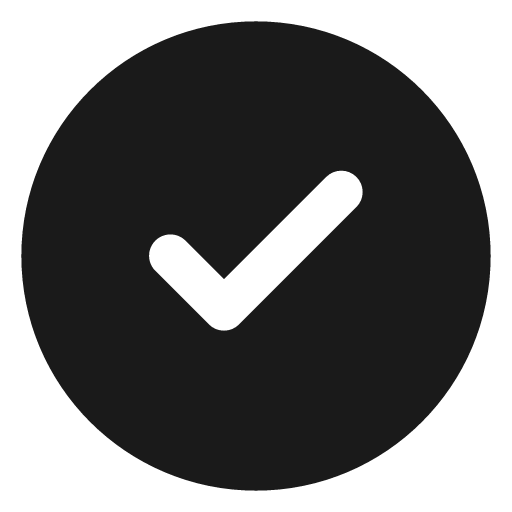 Circle check filled icon, filled style, from Lucide Extended