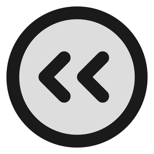 Circle chevrons left duotone icon, two-tone style, from Lucide Extended