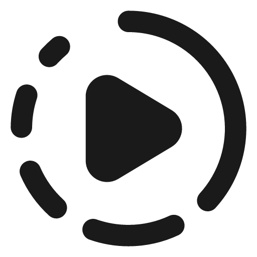 Circle fading play filled icon, filled style, from Lucide Extended