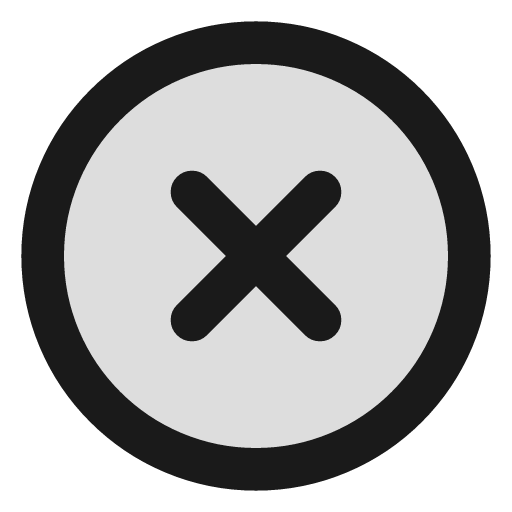 Circle x duotone icon, two-tone style, from Lucide Extended