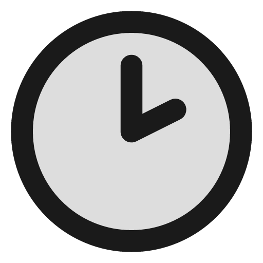 Clock 2 duotone icon, two-tone style, from Lucide Extended