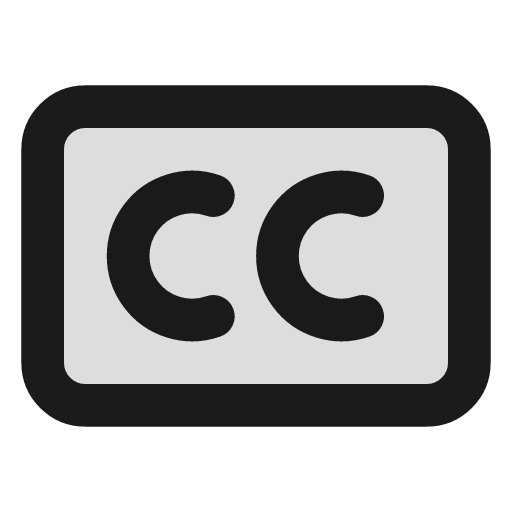 Closed caption duotone icon, two-tone style, from Lucide Extended