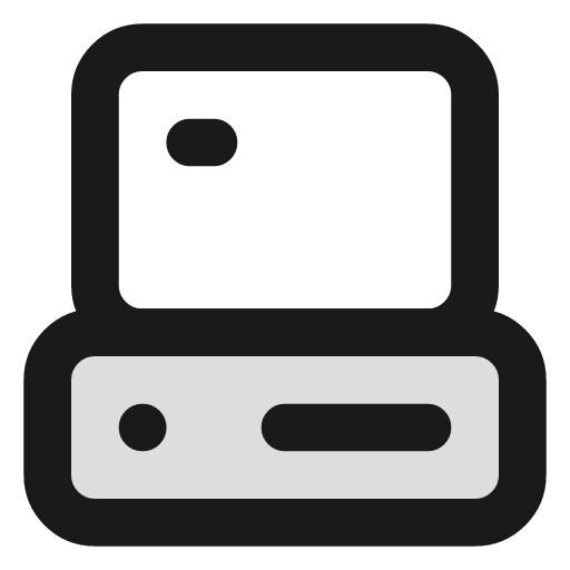 Computer duotone icon, two-tone style, from Lucide Extended