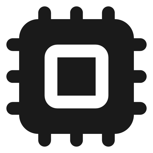 Cpu filled icon, filled style, from Lucide Extended