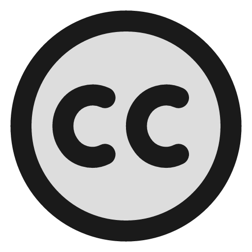 Creative commons duotone icon, two-tone style, from Lucide Extended