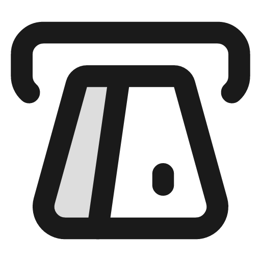 Credit card reader duotone icon, two-tone style, from Lucide Extended