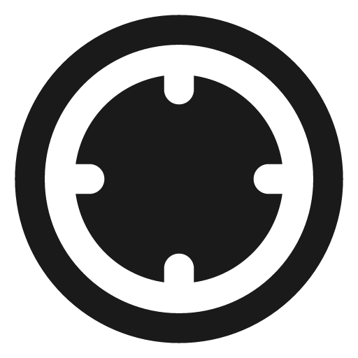 Crosshair filled icon, filled style, from Lucide Extended