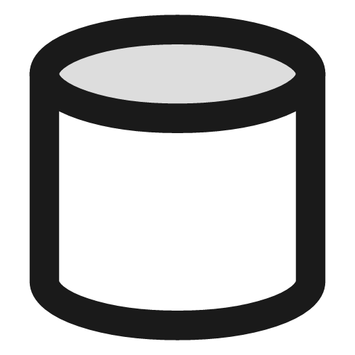 Cylinder duotone icon, two-tone style, from Lucide Extended