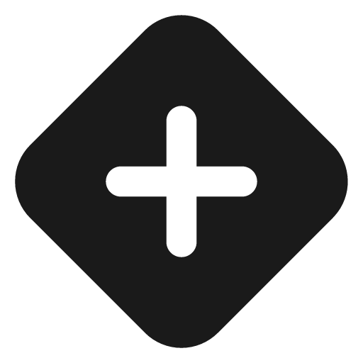 Diamond plus filled icon, filled style, from Lucide Extended