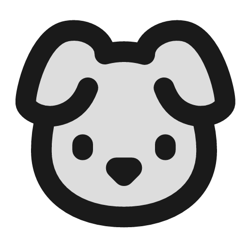 Dog duotone icon, two-tone style, from Lucide Extended