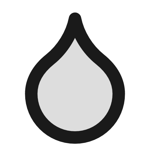 Droplet duotone icon, two-tone style, from Lucide Extended