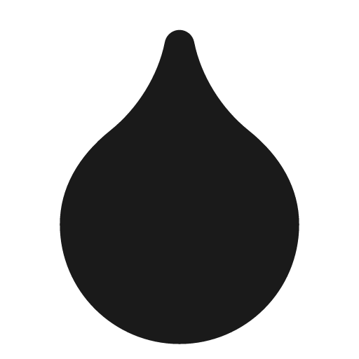 Droplet filled icon, filled style, from Lucide Extended