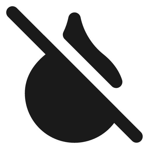 Droplet off filled icon, filled style, from Lucide Extended