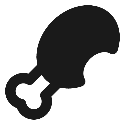 Drumstick filled icon, filled style, from Lucide Extended
