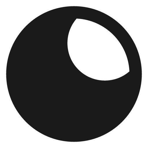 Eclipse filled icon, filled style, from Lucide Extended