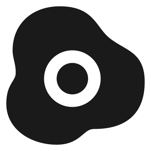 Egg fried filled icon, filled style, from Lucide Extended