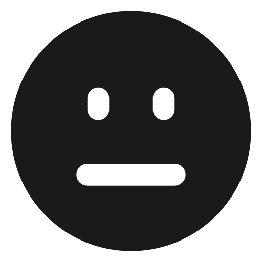 Face neutral filled icon, filled style, from Lucide Extended