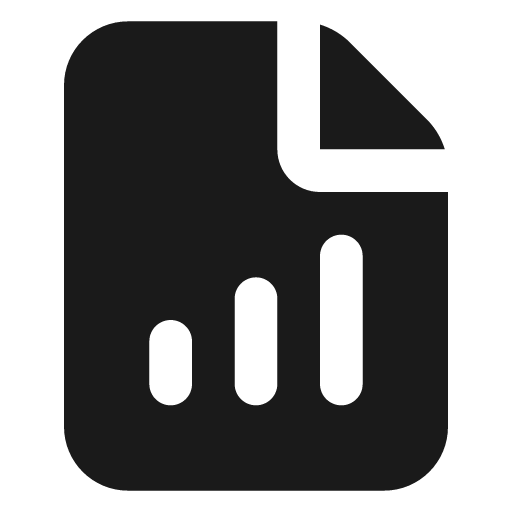 File chart column increasing filled icon, filled style, from Lucide Extended