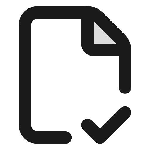 File check corner duotone icon, two-tone style, from Lucide Extended