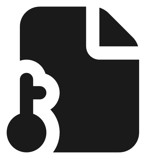 File key filled icon, filled style, from Lucide Extended
