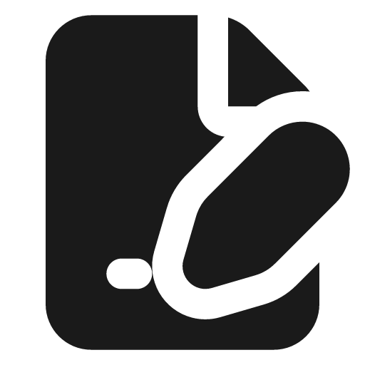 File pen line filled icon, filled style, from Lucide Extended