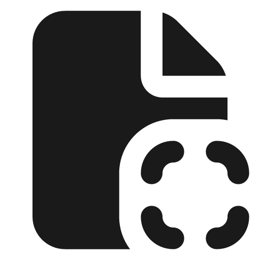 File scan filled icon, filled style, from Lucide Extended