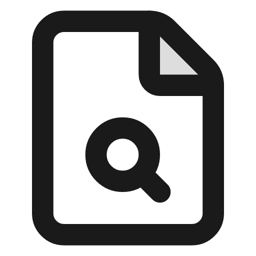 File search duotone icon, two-tone style, from Lucide Extended